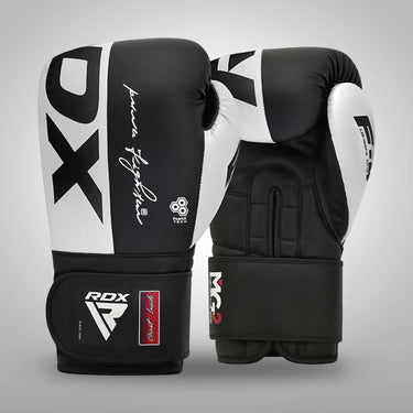 Gants de boxe de sparring RDX F4 à fermeture auto-agrippante – Noir