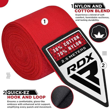 HAND WRAPS 2.5 kids - RDX Sports | Switzerland #color_red
