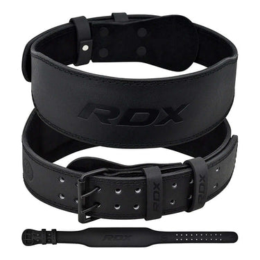RDX 4 Inch Leather Weightlifting Gym Belt – Black