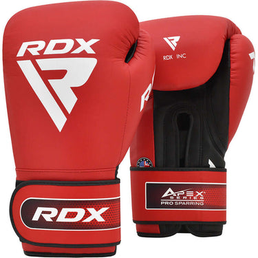 RDX APEX Sparring- und Trainings-Boxhandschuhe mit Klettverschluss – Rot