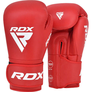 RDX IBA Boxhandschuhe für Amateurwettkämpfe Rot – Rot