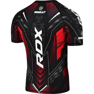RDX IMMAF Approved Half Sleeves Compression Shirt Red - RDX Sports | Switzerland