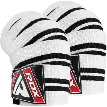 Bandes de genoux élastiques de compression RDX K1 OEKO-TEX® – Blanc