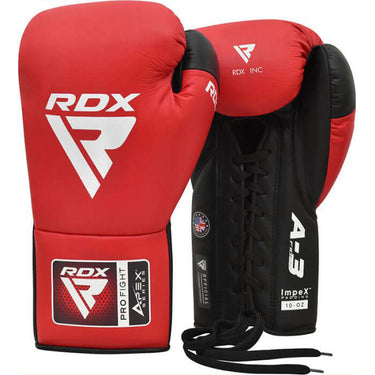 RDX PF APEX Competition/Fight Lace Up Boxing Gloves – Red