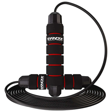 RDX W1 Jump Rope With Foam Handles – Red