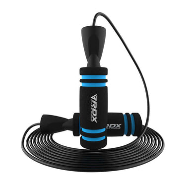 RDX X2 Adjustable 10.3ft Non-Slip Memory Foam Soft Handles Skipping Rope – Blue