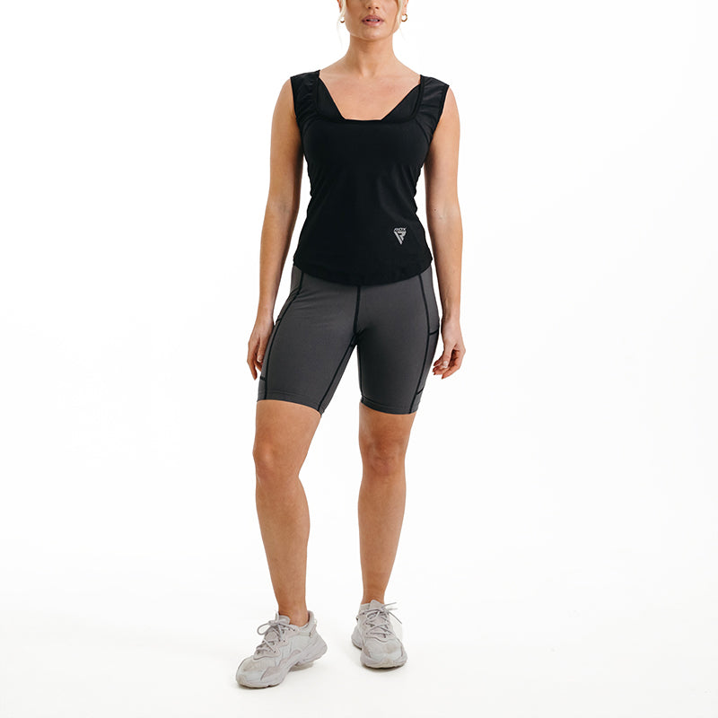 RDX W1 Women Sweat Shorts#color_Grey