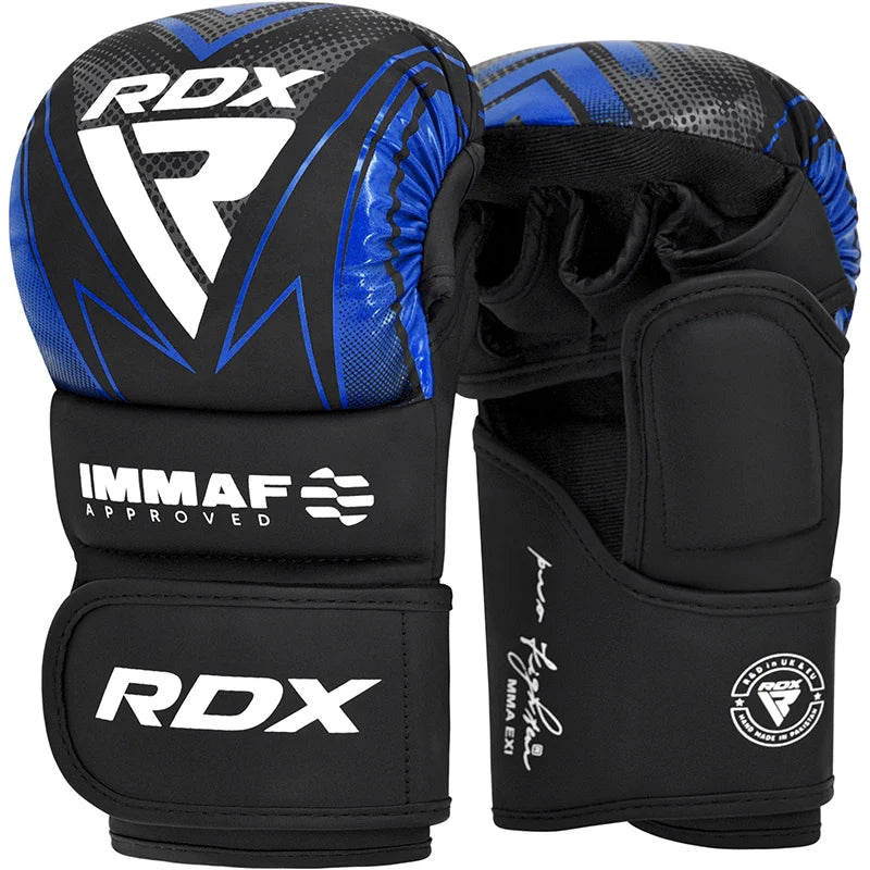 GANTS DE GRAPPLING RDX SHOOTER IMMAF-1 Bleu