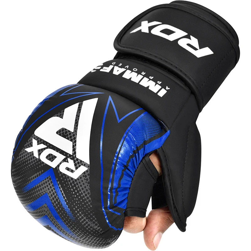 GANTS DE GRAPPLING RDX SHOOTER IMMAF-1 Bleu