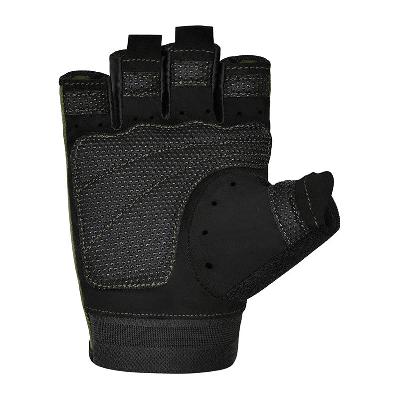 GYM WEIGHT LIFTING GLOVES T1#color_army-green