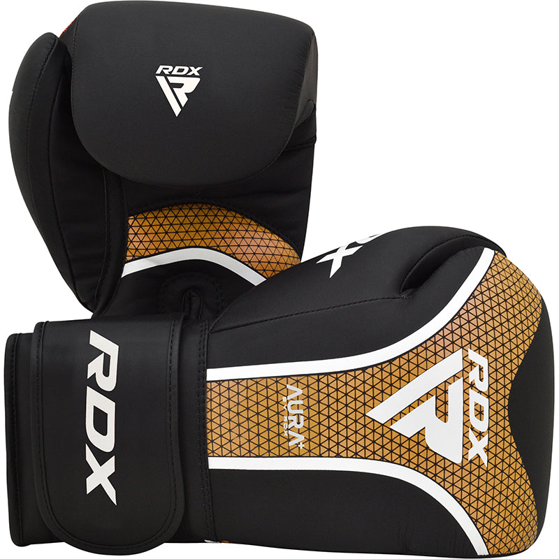 RDX BOXING GLOVES AURA PLUS T-17#color_gold