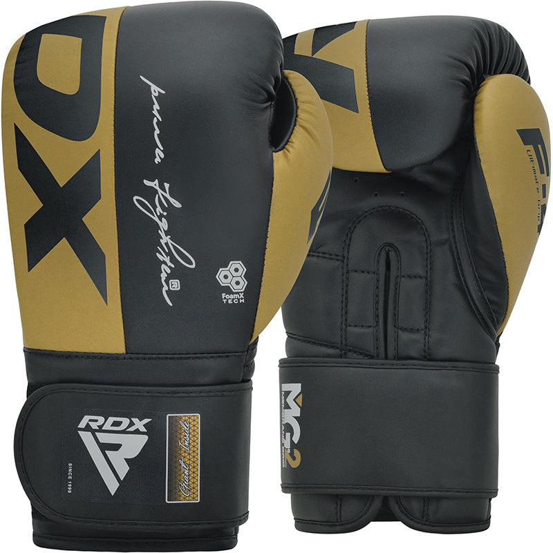 RDX F4 Boxing Sparring Gloves Hook & Loop#color_gold