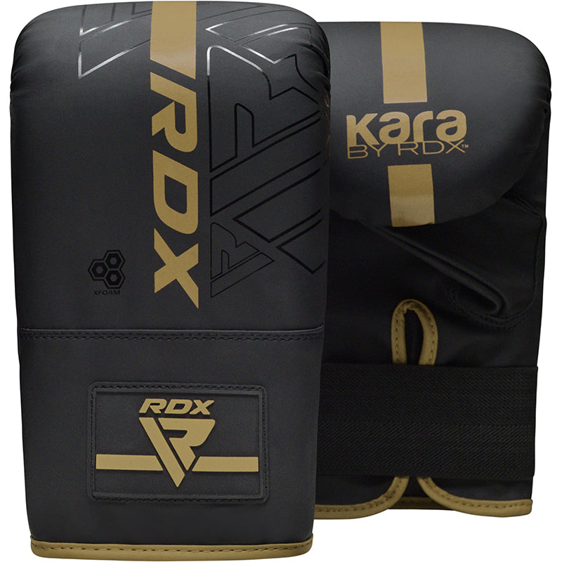 RDX F6 KARA Bag Gloves 4oz Black#color_gold