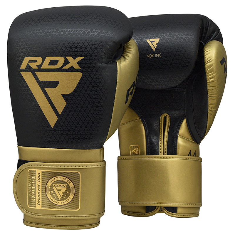 RDX L2 Mark Pro Sparring Boxing Gloves Hook and loop Black / Golden#color_gold