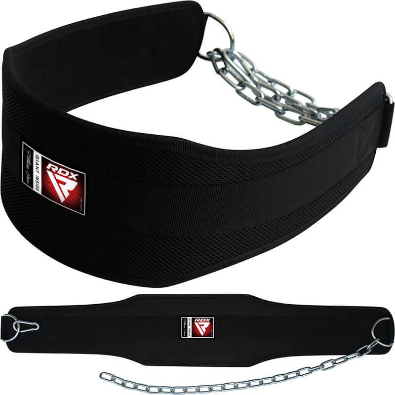 RDX 4DP Back Support Dipping Belt with Chain - RDX Sports | Switzerland