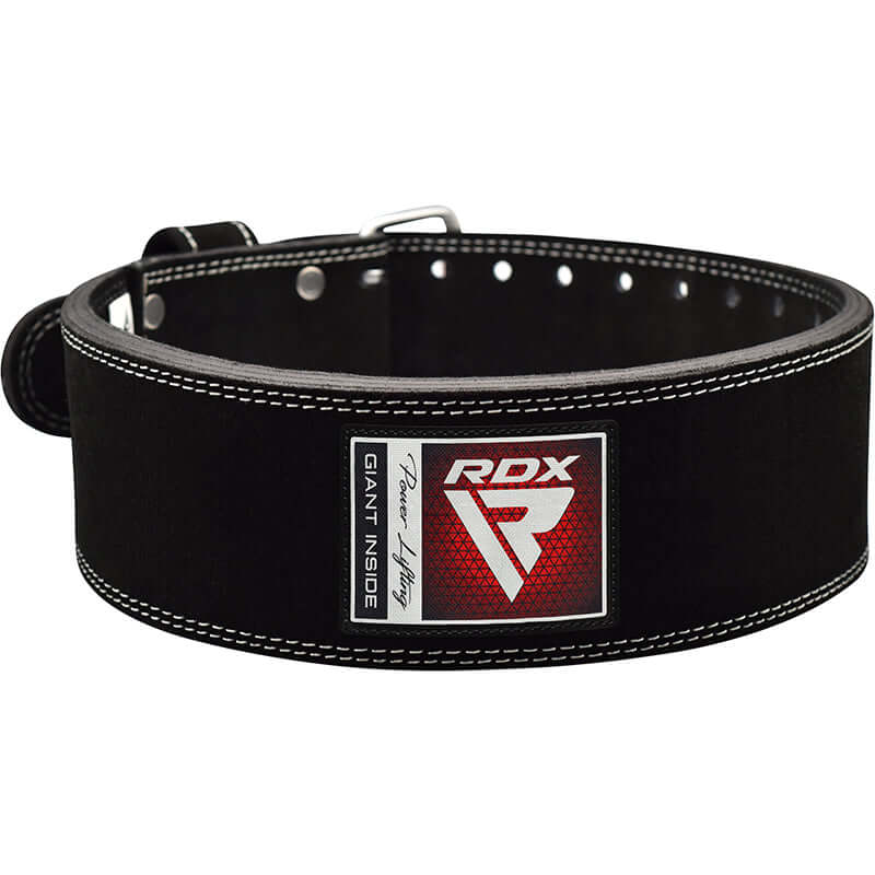 RDX 4PB Suede Leather Black Powerlifting Belt - RDX Sports | Switzerland