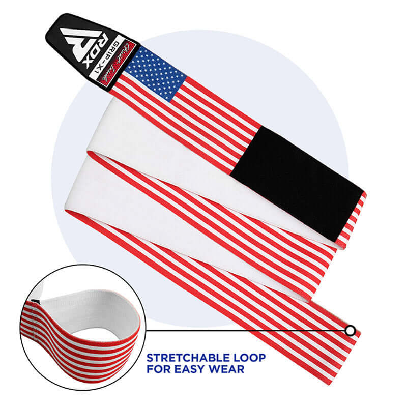 RDX AMERICAN FLAG K1 ELASTICATED KNEE COMPRESSION BANDAGE WRAPS OEKO - TEX® Standard 100 certified - RDX Sports | Switzerland