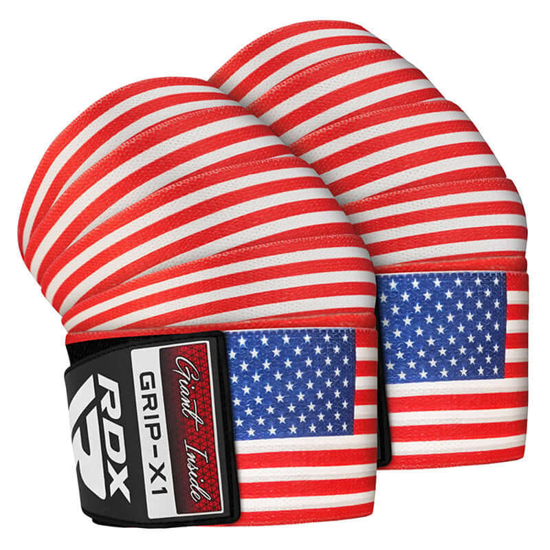 RDX AMERICAN FLAG K1 ELASTICATED KNEE COMPRESSION BANDAGE WRAPS OEKO - TEX® Standard 100 certified - RDX Sports | Switzerland