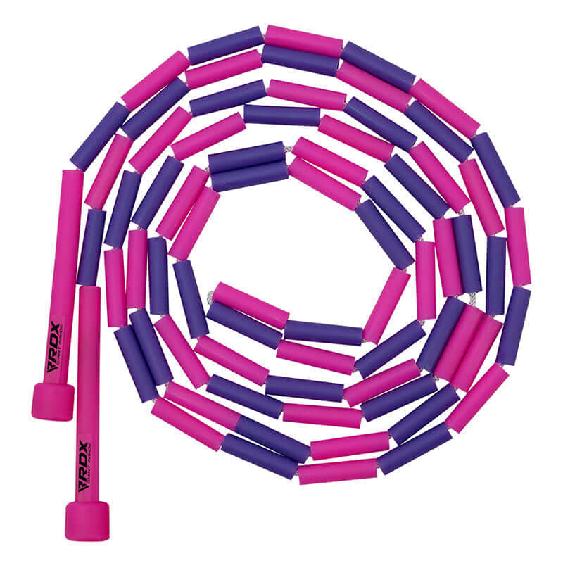 RDX BP Pink Purple Colour Braided Nylon Tangle - Free 10ft Kids Skipping Rope - RDX Sports | Switzerland