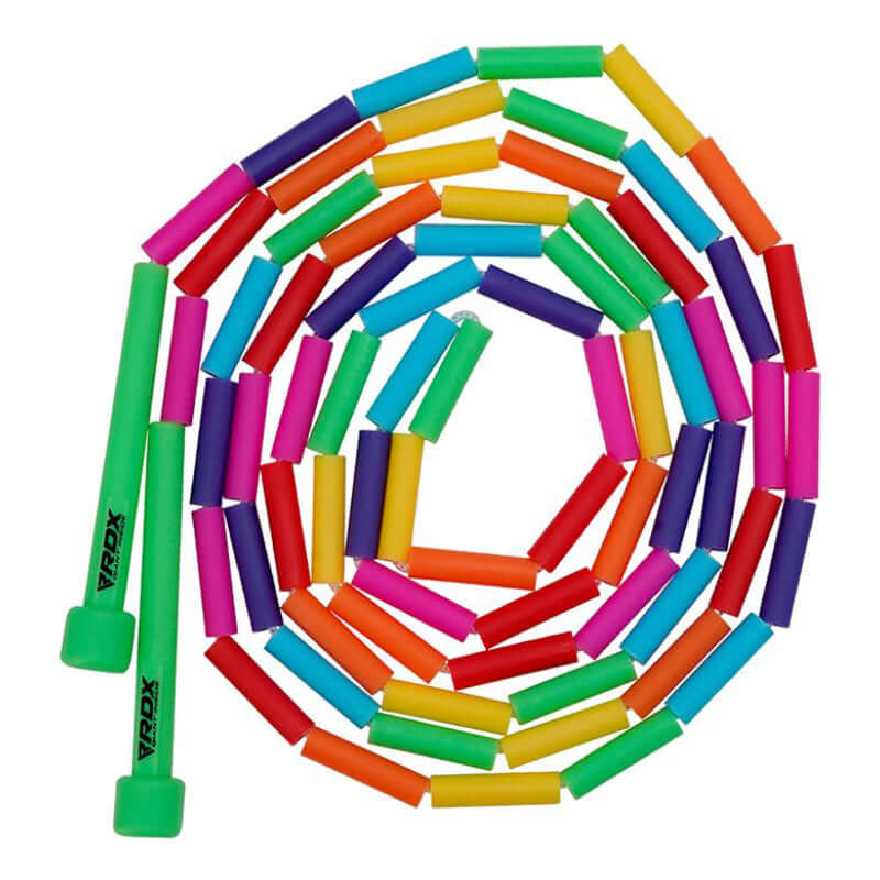 RDX BR Rainbow Color Braided Nylon Tangle - Free 10ft Kids Skipping Rope - RDX Sports | Switzerland