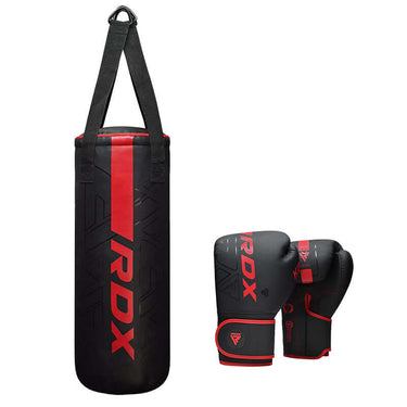 RDX F6 2FT KARA Kids Punch Bag & 6OZ Gloves - RDX Sports | Switzerland #color_red
