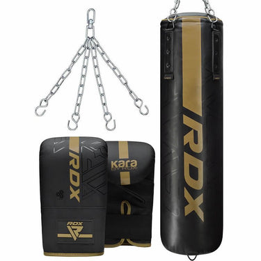 RDX F6 KARA 4ft / 5ft 3 - in - 1 Punch Bag & Bag Gloves Set - RDX Sports | Switzerland #color_gold