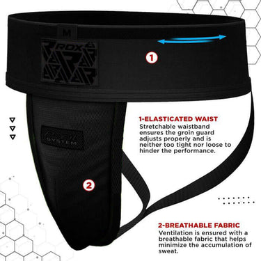 RDX H1 Groin Guard with Gel Cup Black - RDX Sports | Switzerland