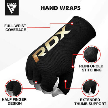 RDX HY Halbfinger-Innenhandschuhe Boxen & MMA, OEKO-TEX® Standard 100