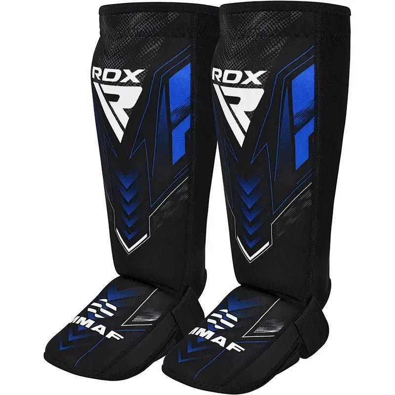 RDX IMMAF Approved Neoprene Shin Instep Guards Blue - RDX Sports | Switzerland