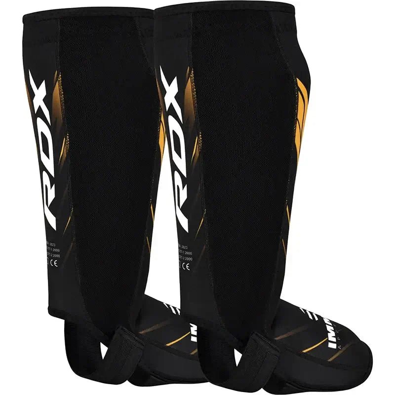 RDX IMMAF Approved Neoprene Shin Instep Guards Golden - RDX Sports | Switzerland