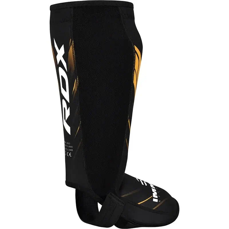 RDX IMMAF Approved Neoprene Shin Instep Guards Golden - RDX Sports | Switzerland