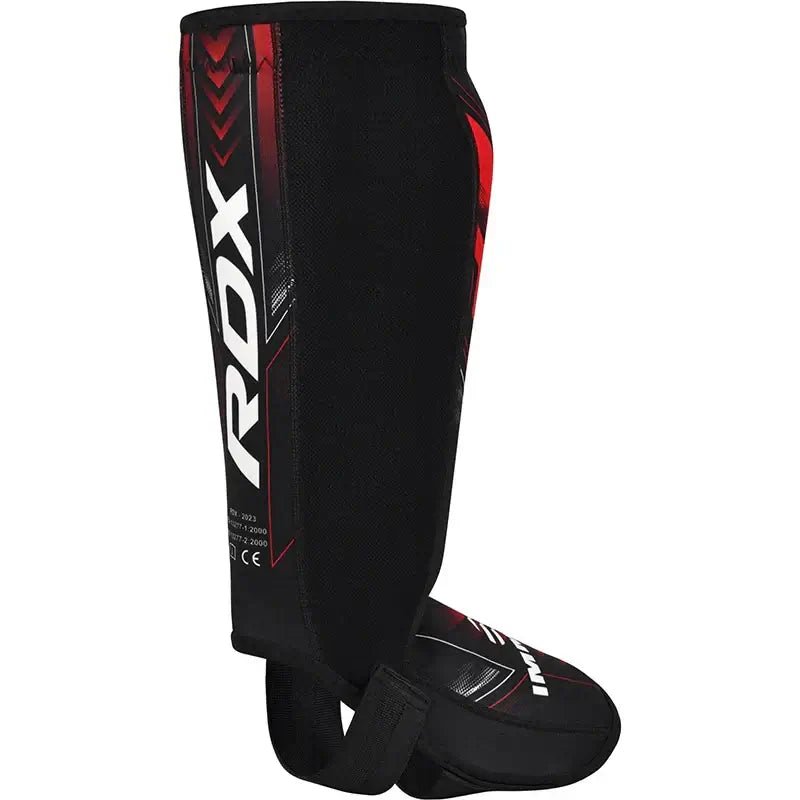 RDX IMMAF Approved Neoprene Shin Instep Guards Red - RDX Sports | Switzerland