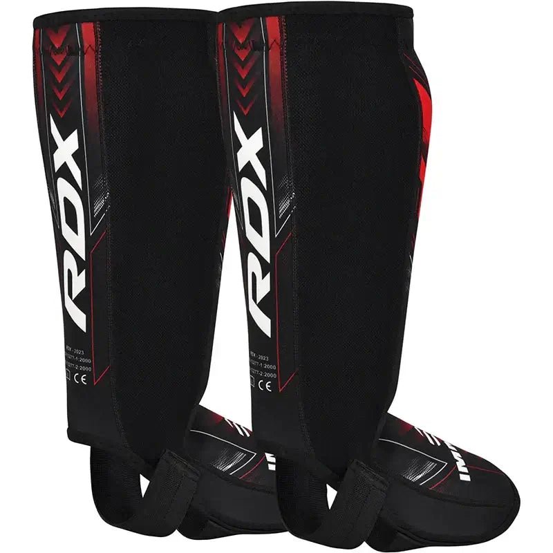 RDX IMMAF Approved Neoprene Shin Instep Guards Red - RDX Sports | Switzerland