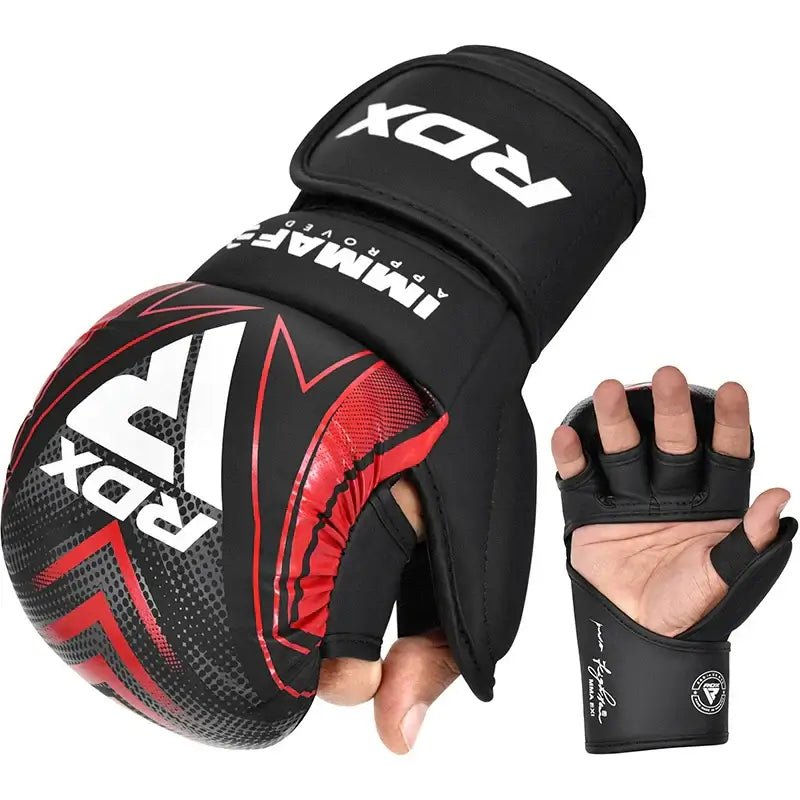 RDX IMMAF Approved Shooter Grappling Gloves Red - RDX Sports | Switzerland