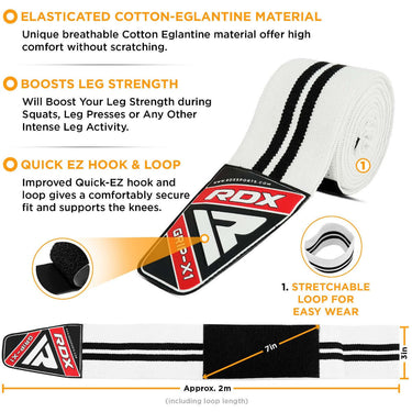 Bandes de genoux élastiques de compression RDX K1 OEKO-TEX®