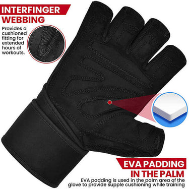 RDX L4 Halbfinger-Fitnesshandschuhe aus Leder