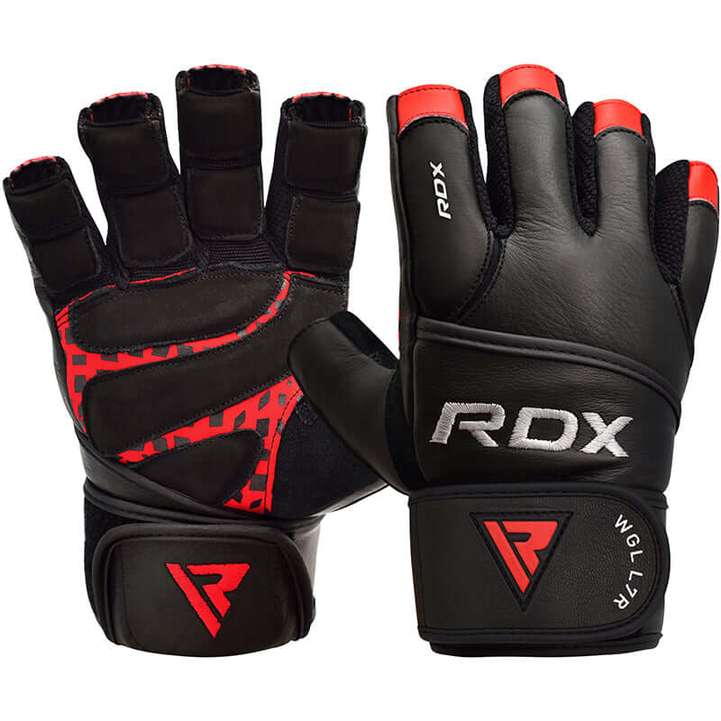 RDX L7 Crown Leather Fitness Gloves with Strap - RDX Sports | Switzerland