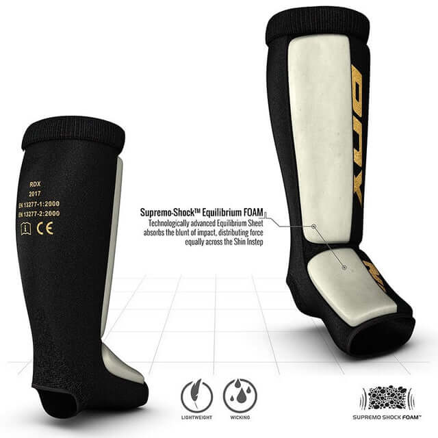 RDX SI MMA Gel Padded Lightweight Shin Instep Guard OEKO - TEX® Standard 100 certified - RDX Sports | Switzerland
