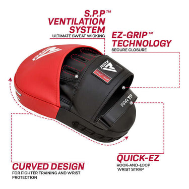 RDX T1 Curved Boxing Pads - RDX Sports | Switzerland #color_red