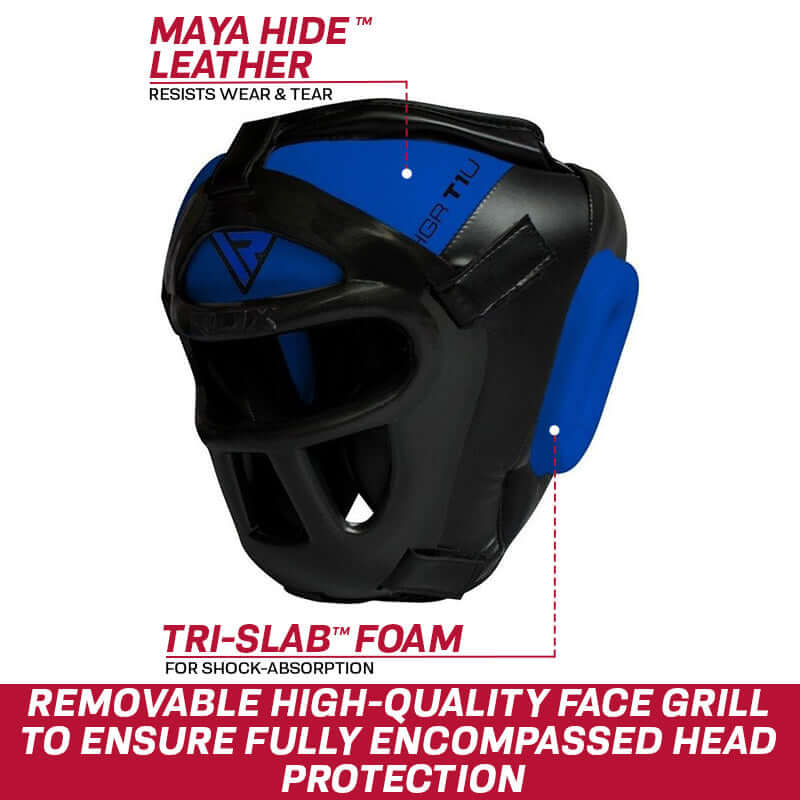 RDX T1 Head Guard With Removable Face Cage - RDX Sports | Switzerland