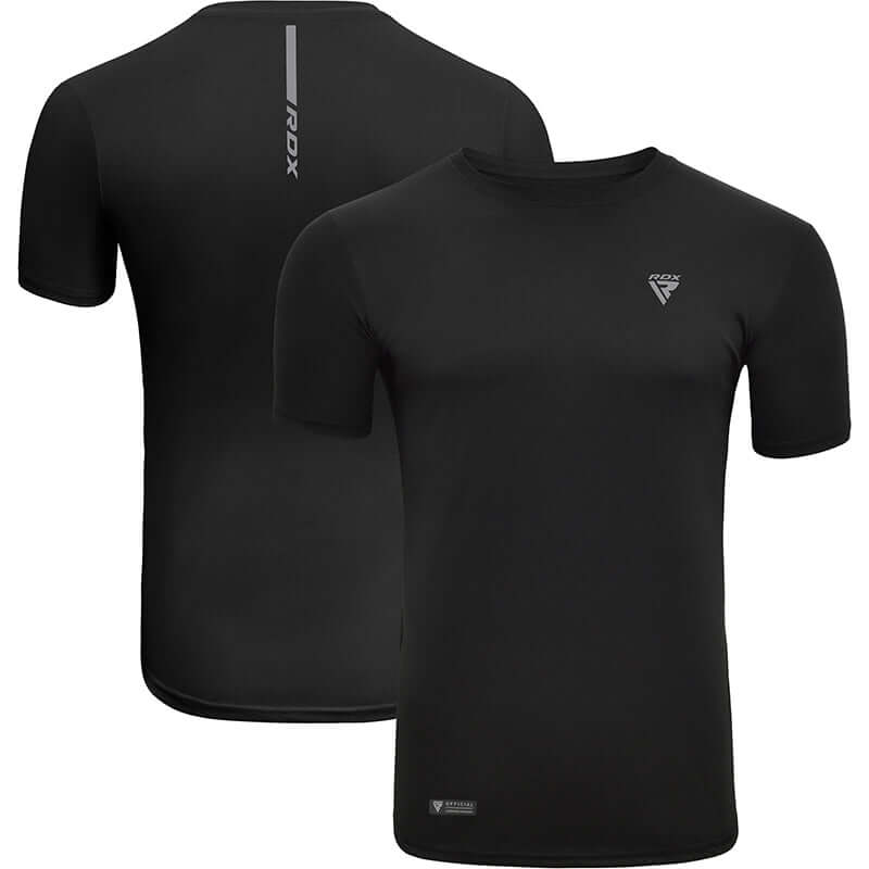 RDX T2 Black Short Sleeves Sweat - Wicking Gym T-Shirt - RDX Sports | Switzerland