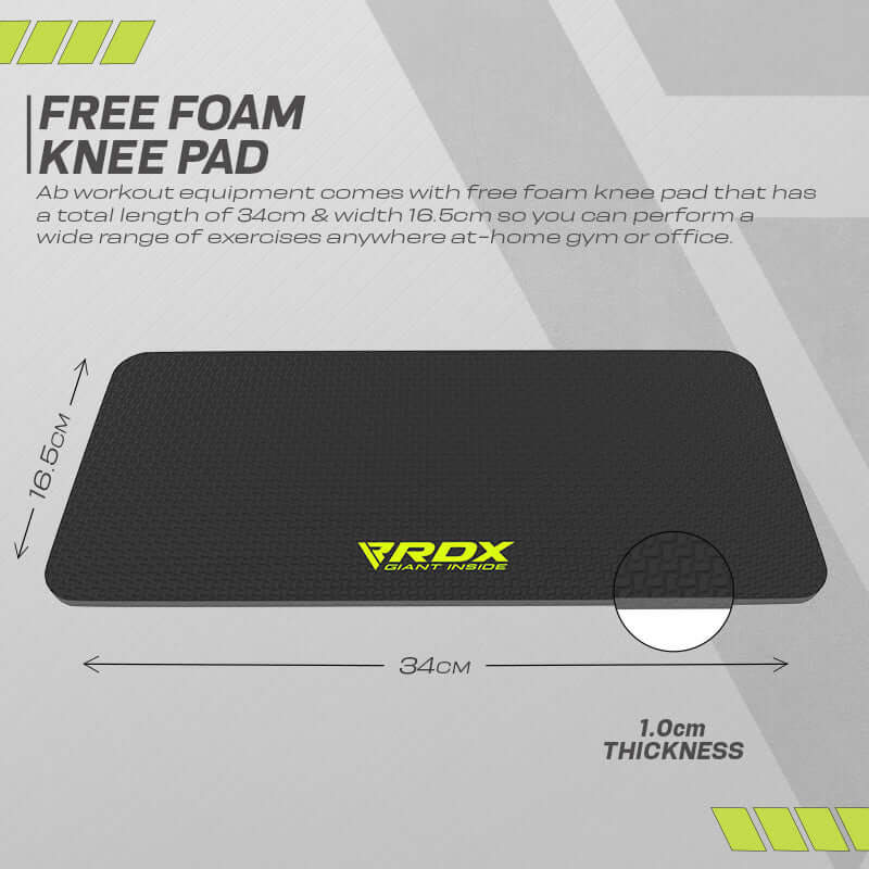 RDX W1 2 - in - 1 Ab Wheel Roller & Knee Pad Mat - RDX Sports | Switzerland