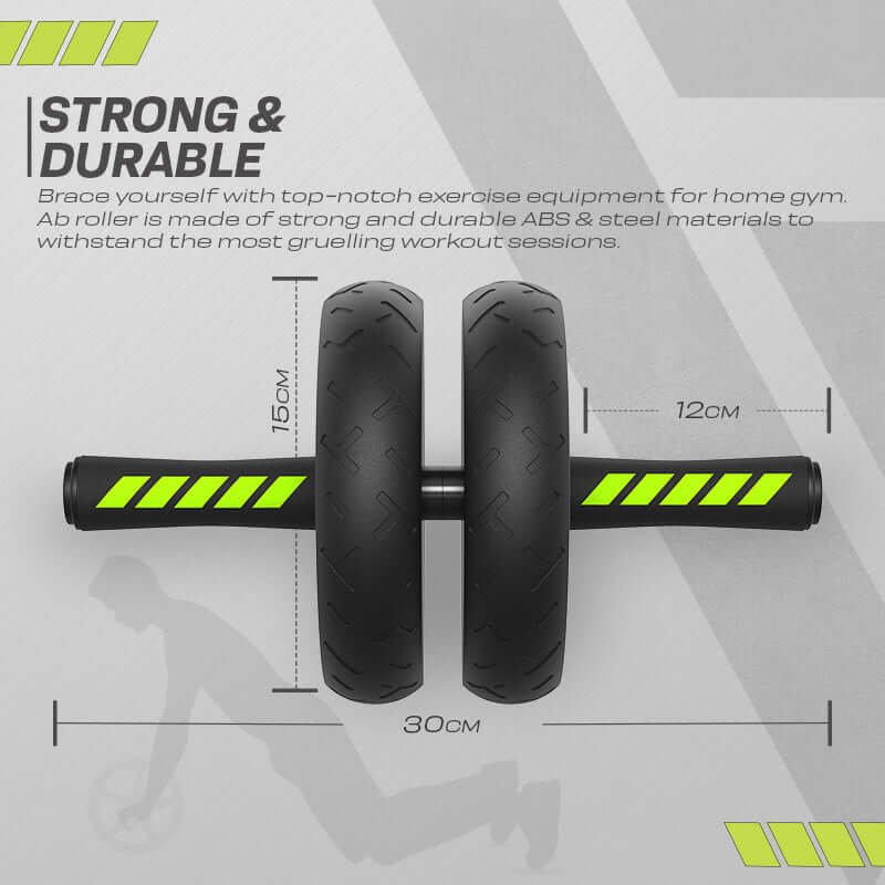 RDX W1 2 - in - 1 Ab Wheel Roller & Knee Pad Mat - RDX Sports | Switzerland
