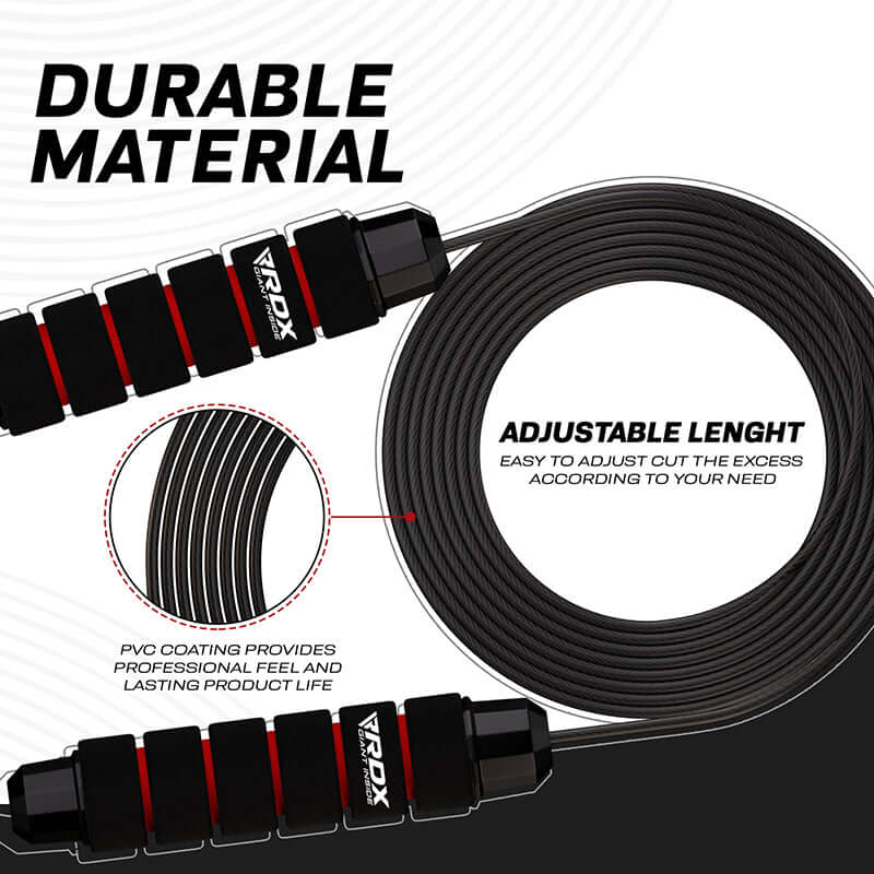RDX W1 Jump Rope With Foam Handles - RDX Sports | Switzerland