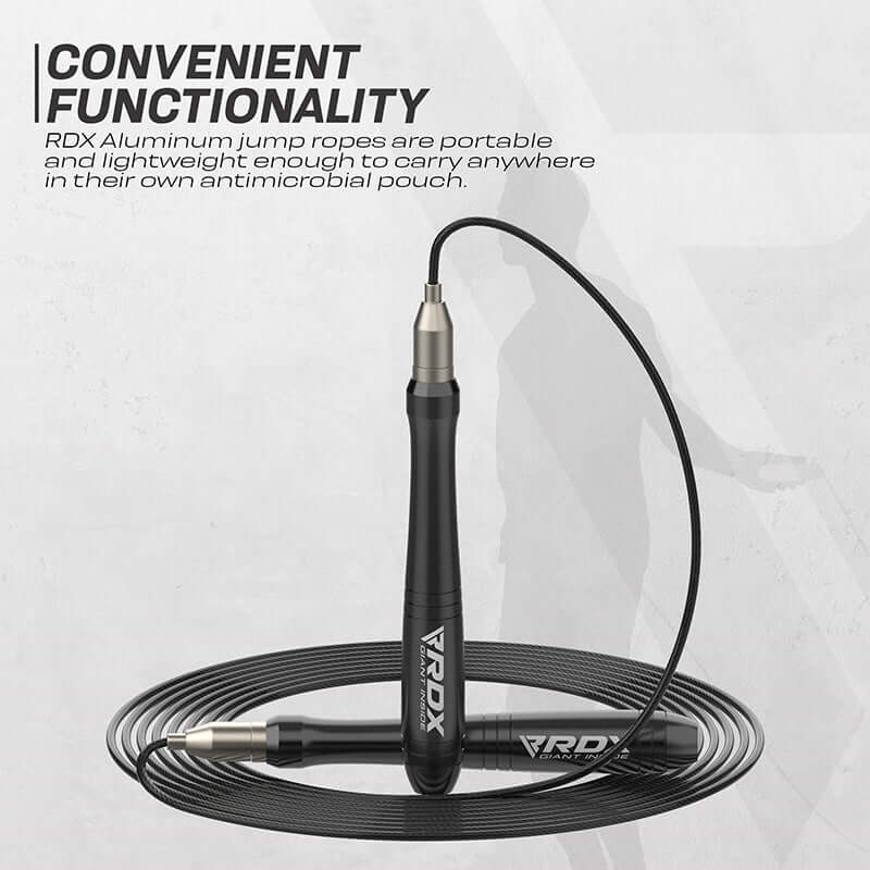 RDX W2 Adjustable 10.3ft Skipping Rope with Non - Slip Aluminum Handles - RDX Sports | Switzerland