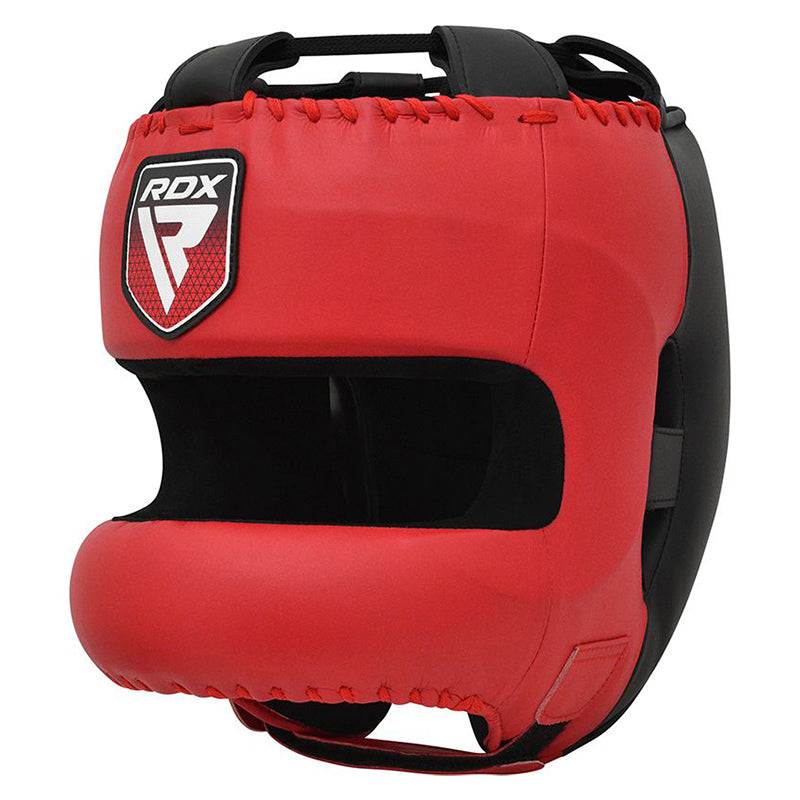 RDX APEX Boxing Head Gear With Nose Protection Bar#color_red