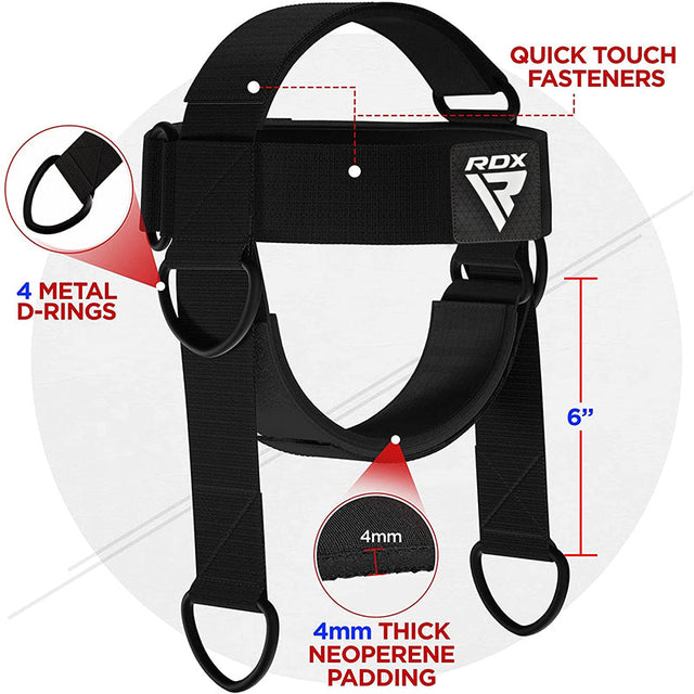 Harnais de cou RDX H2 pour exercices d'haltérophilie et de renforcement musculaire