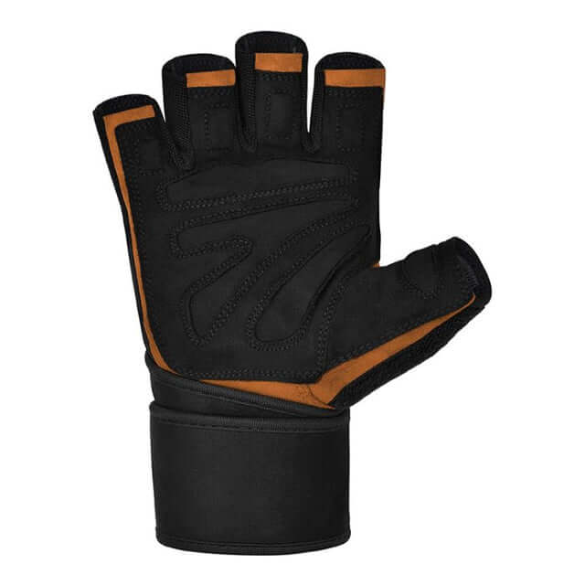 RDX L4 Open Finger Weightlifting Gym Gloves#color_brown