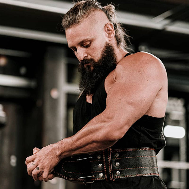 RDX RD1 4  Powerlifting Leather Gym Belt#color_black