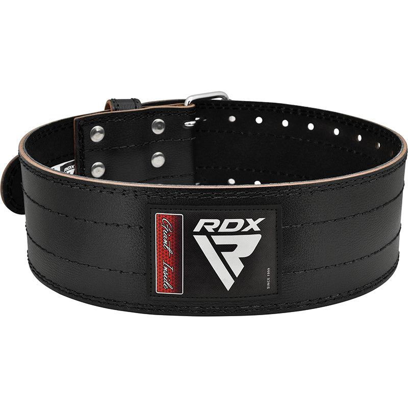 RDX RD1 4  Powerlifting Leather Gym Belt#color_black